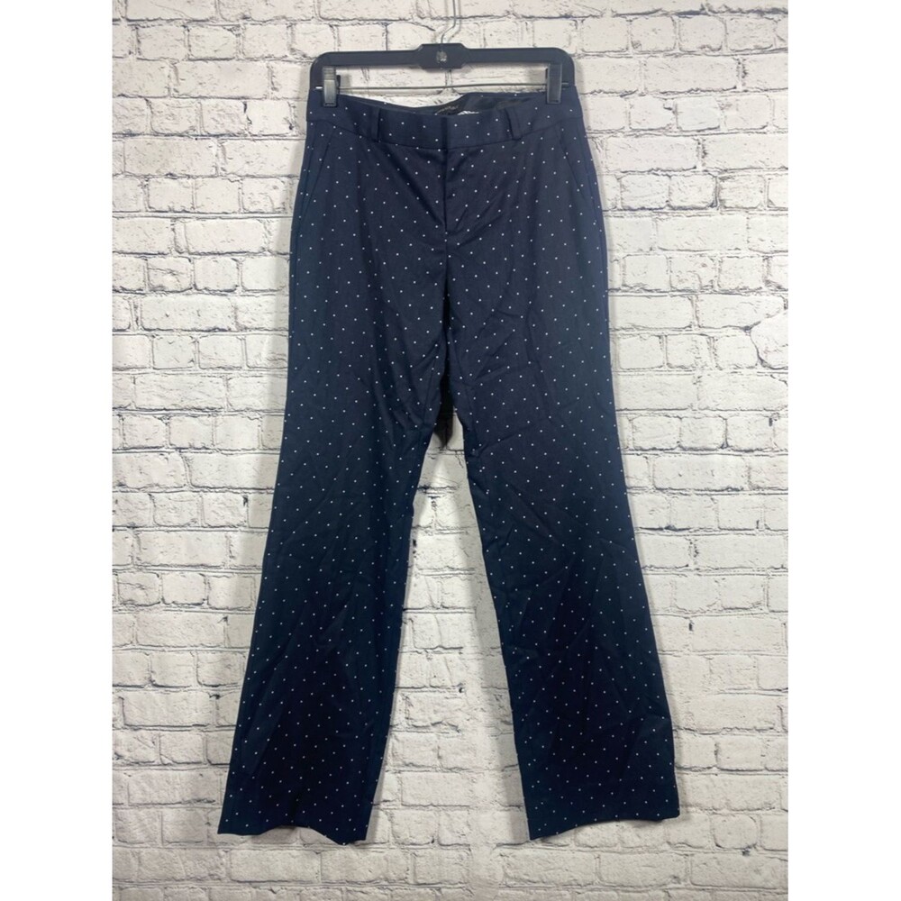 Banana Republic Women’s Logan Navy Micro Dot Chinos Pants With Side Pockets PT 6